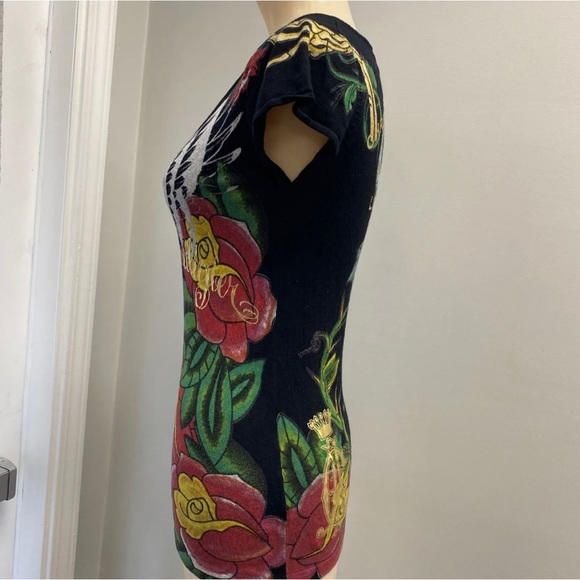 Christian Audigier size medium black top for women - Picture 6 of 11